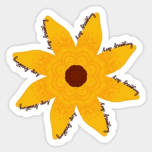 keep breathing flower Sticker